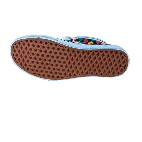 VANS Lace Up Checkered Washed Canvas Sneakers M 7.5 W 9 NEW - Picture 5 of 8